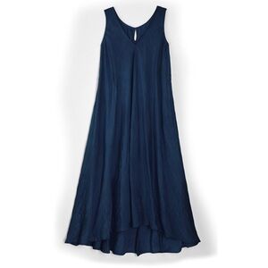 Soft Surroundings Mizu Dress Navy Blue Sz M NWT